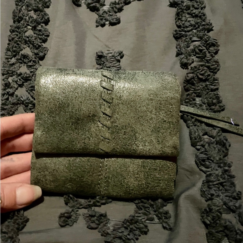 Hobo Gray Leather Women's Wallet